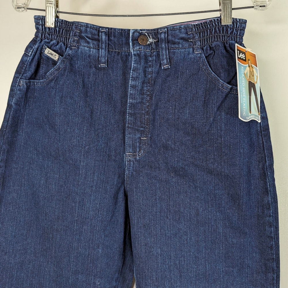 Blue Jeans Relaxed Fit Tapered leg High Waist 10 Lee Smooth Backside - Picture 8 of 13